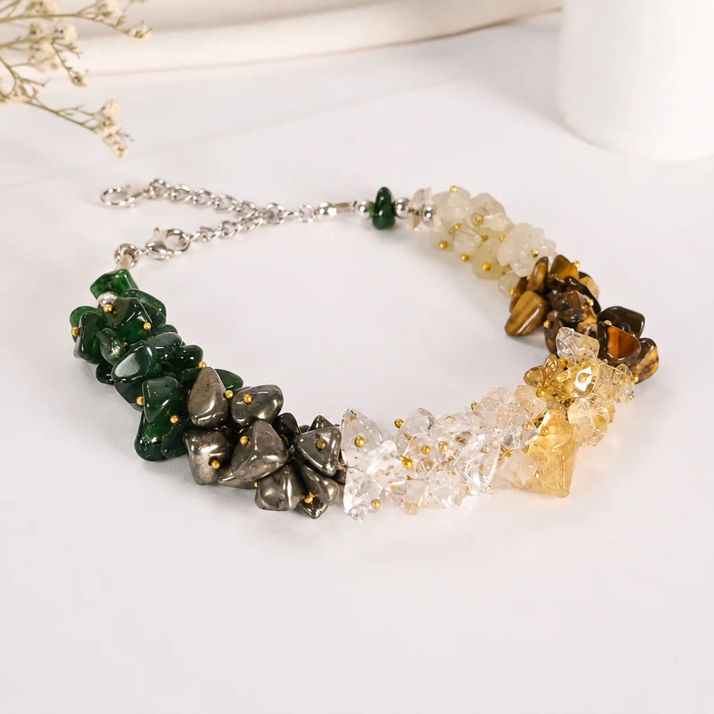 Dhan Yog Chips Bracelet – Raw Wealth Crystal Blend