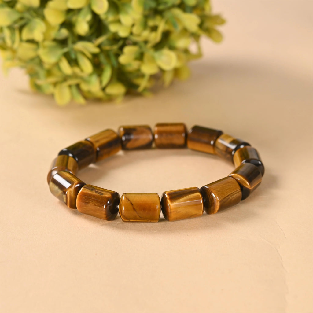 Tiger Eye Cylinder Bracelet