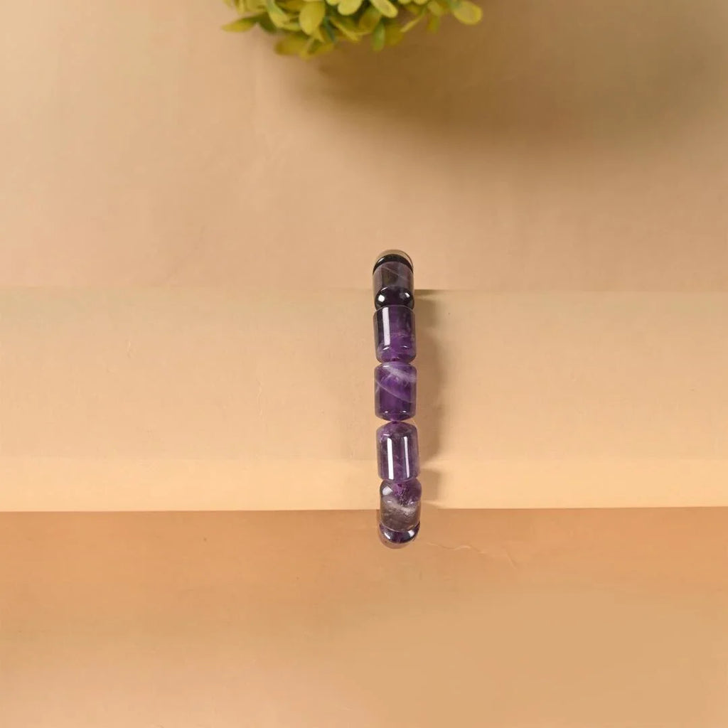 Amethyst Cylinder Bracelet