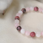 Love Attraction & Marriage Bracelet – Rose Quartz, Moonstone & Rhodonite Blend