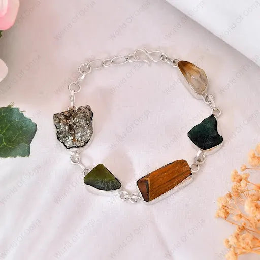 Raw Dhan Yog Bracelet – Uncut Crystal Wealth Chain